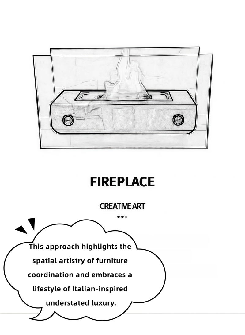 Portable Indoor & Outdoor Tabletop Fire Pit with Dancing Flames, Modern Design, and Robust Steel Base - Image 3